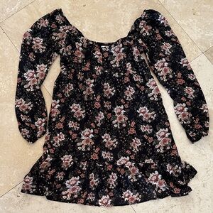 Abercrombie & Fitch Black and Pink Floral Dress
